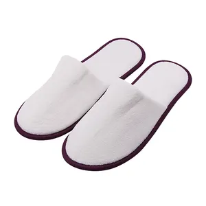 UG Wholesale Custom Hotel Slippers Personalized Embroidery Logo Indoor Guests Comfortable Disposable Slippers