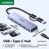 Hub USB C UGREEN 5 ports, câble de 0,15 m, répartiteur USB 3.0 avec port d'alimentation Type C pour ordinateur portable PC