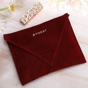 عينة مجانية شعار مخصص مطبوع للهدايا والمجوهرات حقيبة من جلد الغزال الفاخرة نسيج مزدوج داخل الساتان تخزين الحقيبة والمجوهرات من جلد الغزال - Product Image 2