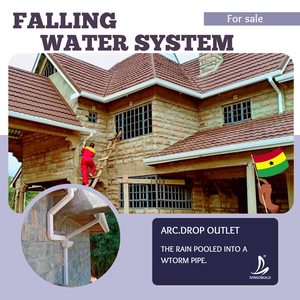 Thời tiết kháng nhựa nước Mưa Thu liền mạch máng xối biệt thự nhà mái nhà trang trí downspouts - Product Image 5