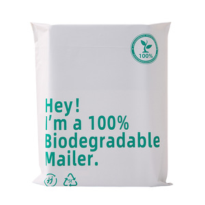 Индивидуальные самоклеящиеся курьерские пакеты из PLA/PBAT, биоразлагаемые почтовые конверты для документов и ежедневной упаковки посылок - Product Image 3