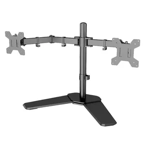 Hot selling the popular adjustable double arms support fits 15-33 inches LCD monitor mount display hanger factory wholesale