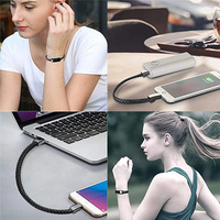 Cables de Pulsera de Cuero USB para Cargar el Teléfono, Pulseras Personalizadas al por Mayor