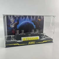 Vitrine de présentation en acrylique personnalisée avec éclairage LED, présentoir de bureau lumineux, boîte de présentation transparente en lucite, étagère de collection