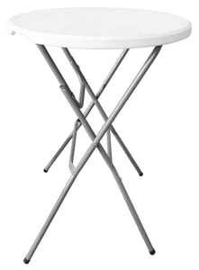 Muebles perfectos, mesa plegable de fiesta blanca redonda de plástico plegable para eventos, banquetes al aire libre, bodas - Product Image 4