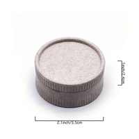 Broyeur manuel de qualité supérieure à 2 couches de 63 mm biodégradable avec aimant, personnalisable pour fleurs et tabac