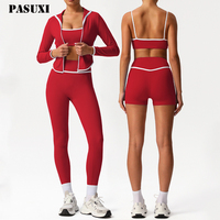 PASUXI 2026 Nouveaux vêtements de sport pour femmes, respirants, soutien-gorge de sport, shorts taille haute, vestes de sport, leggings de course, ensembles de yoga fitness