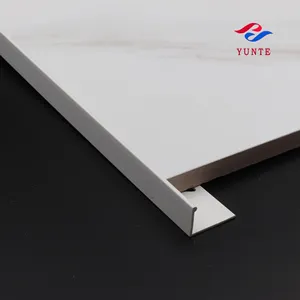 YUNTE 90 Degrees Right Angle Stainless Steel Decoration Metal L Shaped Straight Tile Edge Trim