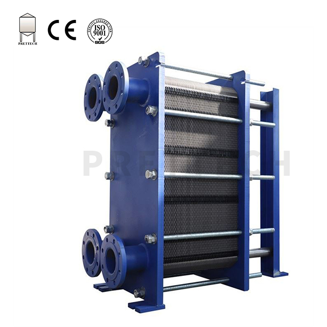 Prettech Swimming Pool Water Titanium Plate Heat Exchanger for Drinking Water Beverage Use High Heating Efficiency Productivity