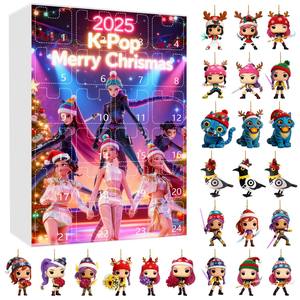Calendario dell'Avvento Natalizio KPOP <span class=keywords><strong>Demon</strong></span> Slayer Girl Group, Scatola a Sorpresa, Ornamenti per Albero di Natale, Ciondolo in Acrilico - Product Image 4