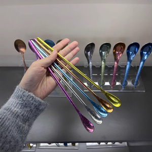 ช้อนคนเครื่องดื่<span class=keywords><strong>ม</strong></span>ไทเทเนี<span class=keywords><strong>ยม</strong></span>บริสุทธิ์คุณภาพสูง หลากสี ดีไซน์คริสตัล ด้ามยาว 10 <span class=keywords><strong>ม</strong></span>ล. สไตล์จีนให<span class=keywords><strong>ม</strong></span>่ สำหรับใช้ในบ้าน บาร์ ค็อก<span class=keywords><strong>เท</strong></span>ล <span class=keywords><strong>ชา</strong></span>นม - Product Image 4