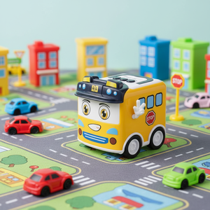 Yeni Gelen ABS Plastik Dört Tekerlekli STEM Eğitici Üç Renkli Ataletli Sesli ve Işıklı Jetonlu Araba - Product Image 4