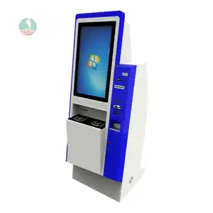 Slant Touch Screen Government Hall Clients Identity Bank Card Reader Self Service Payment Kiosk OEM