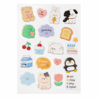Individuelles Journal-Scrapbook Koreanisches Schreibwaren-Set Transparente Aufkleber Kawaii Niedliche Planer-Deko Klare PVC-Vinyl-Geschenkaufkleberbögen