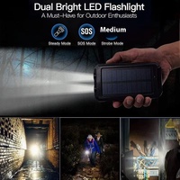 Haute 10000mAh Étanche Solaire Mobile Power Bank Nouvelle Boussole LED Affichage Portable Téléphone Dispositif De Charge LI-Polymère Porte-clés