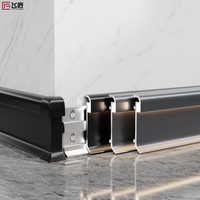 Plinthe LED moderne, installation facile, canal LED en aluminium pour hôtel ou appartement