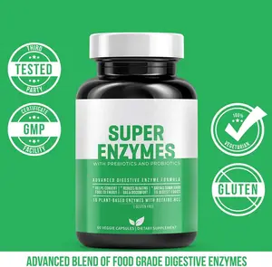 Private Label Enzyme Blend Suplemen Enzim Probiotik Prebiotik Kapsul untuk Penurun Berat Badan Pelangsing