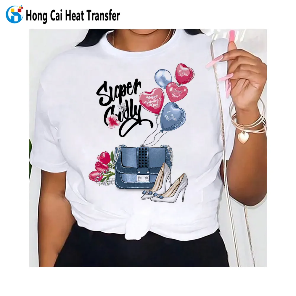 Camisetas unissex unissex vintage para mulheres e homens Hongcai personalizadas com logotipo de design de impressão dtf