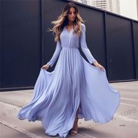 Vente en gros d'usine Robe décontractée pour femmes, Robe longue à manches longues pour femmes Sexy Lady Elegant Vêtements pour femmes Robe d'été