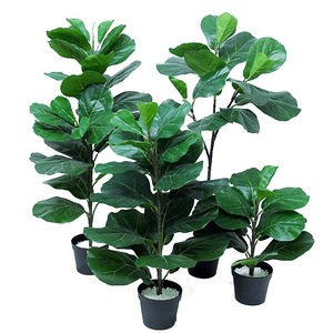 Grand arbre artificiel d'intérieur vert en pot, faux bonsaï <span class=keywords><strong>avec</strong></span> feuilles de banian piano, ornements pour le sol du <span class=keywords><strong>salon</strong></span>, simulation - Product Image 2
