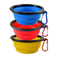 Plats pour chiens, accessoires pour animaux de compagnie, bol de voyage pliable en silicone pour animaux domestiques, chats et chiens