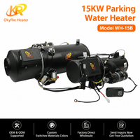 Calentador de Líquido de Alta Resistencia OkyRie WH-15B de 15KW con Relé Integrado, Sin Cableado Adicional, Precalentamiento de Motor para Autobuses y Camiones