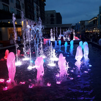 Fontaine d'eau extérieure en acier inoxydable de haute durabilité Water Crown pour hôtel, jardin, piscine, terrasse, décoration paysagère
