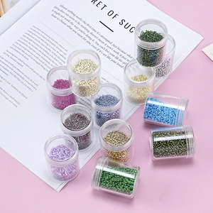 Petit pot de rangement <span class=keywords><strong>transparent</strong></span> 3,8x5cm, pot en plastique <span class=keywords><strong>transparent</strong></span> pour paillettes et perles, flacon échantillon vide durable pour le bricolage - Product Image 2