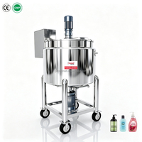 Agitateur chimique liquide pour réservoir de mélange de shampoing de 100 L, mélangeur à faible vitesse à raclage, réacteur à double enveloppe, équipement de mélange de pâte visqueuse