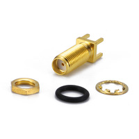 Connecteur RF SMA femelle à monter sur circuit imprimé, DC-6GHz, 50 Ohm, à souder traversant pour carte de circuit RF