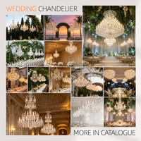Lustres et suspensions pour décoration de mariage, luminaires de table et de fond de scène