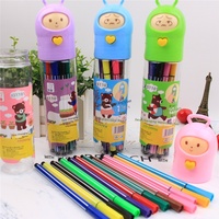 Stylos aquarelles créatifs à changement de couleur (12 couleurs), ensemble de marqueurs lavables pour le dessin artistique, stylos de coloriage mignons en gros
