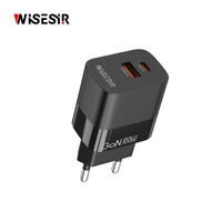 Chargeur mural rapide USB-C GaN PD3.0 20W WISESIR pour 14/15/16/17 Pro Max