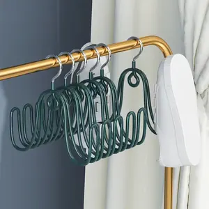 Household Multifunctional U-type PVC Coated Non-slip Dip Plastic Metal Coat Hanger