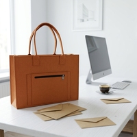 Sacs de rangement souples en polyester imperméables personnalisés en usine, pliables avec poignée pour ordinateur portable, tablette, fournitures de bureau