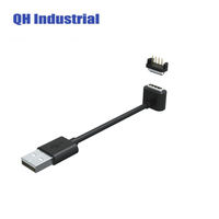 Conector de Cable de alimentación magnético, 4 pines, 2,54mm, tipo T, PCB, macho y hembra, Pogo