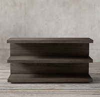 Étagère de présentation modulaire convertible RH Cloud en bois massif à plusieurs niveaux, rangement moderne pour entrée et salon