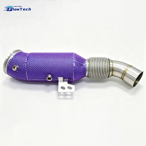 Downpipe haute performance pour BMW B58 3.0T M340i M440i 540i 740i en acier inoxydable T304, fixation directe avec bouclier thermique - Product Image 6
