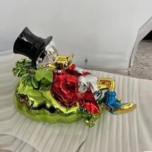 Esculturas de Resina de Lujo a Tamaño Real con Recubrimiento Electrolítico, Decoración Moderna para el Hogar, Estatuas de Fibra de Vidrio de Monopolio - Product Image 5