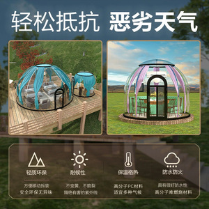 Carpa Domo Geodésica Transparente Sound Baby PC Starry Sky Room de 2.8M, Insonorizada y Resistente al Viento, para Comer al Aire Libre y Acampar - Product Image 4