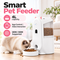 Distributeur automatique de nourriture pour chats et chiens 4L, 3-12mm, avec caméra de détection de nourriture et de confiture, 1-10 repas par jour, certifié CE FCC RoHS, OEM ODM