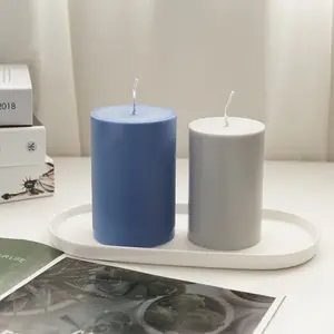 Molde cilíndrico de plástico PC de alto brillo <span class=keywords><strong>para</strong></span> velas de pilar con parte superior plana, ideal <span class=keywords><strong>para</strong></span> manualidades DIY, aromaterapia y velas de flores secas. - Product Image 6