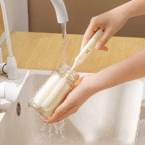 แปรงล้างแก้วแบบถอดได้ ฟองน้ำ PP ด้ามยาว แปรงทำความสะอาดสำหรับขวด แก้วไวน์ กาน้ำชา - Product Image 3