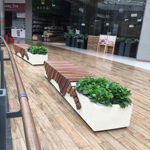 Pot de fleurs d'intérieur personnalisé pour centre commercial et supermarché, chaise de loisirs en fibre de verre, imperméable, peinte à la main, style folk JJ204 Fi - Product Image 5