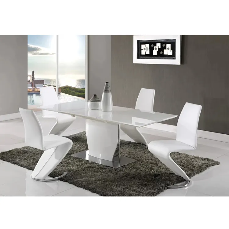 mid century cheap dining room furniture nordic simple designs kitchen tables luxury modern long mdf expandable dining tables