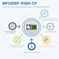 Capteur de pression étanche 5Bar WF5808F, capteur de température et de profondeur à induction avec mesure d'algorithmes de profondeur et de boussole