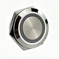 Interrupteurs à bouton-poussoir métalliques de haute qualité 12mm 16mm 19mm 22mm, momentanés, étanches IP67, 220V, LED, type à broches électroniques