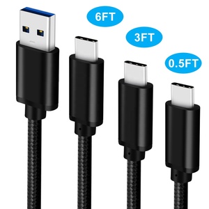 Cáp <span class=keywords><strong>USB</strong></span> Type C Chất Lượng Nhà Máy Cáp Sạc Nylon Bện Kim Loại Loại Loại C 2M 6,6ft Dữ Liệu 5Gbps Cho Samsung Xiaomi OnePlus - Product Image 5
