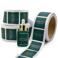 Étiquette autocollante personnalisée en feuille d'or, imperméable et résistante à l'huile, pour flacon cosmétique et huile essentielle