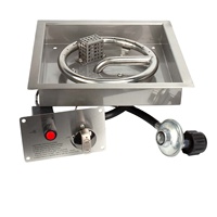 Kit de foyers au propane à vendre Système de brûleur rectangulaire à gaz propane avec couvercles
